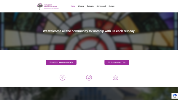 Screenshot of the First Lisburn Congregation of the Presbyterian Church in Ireland website