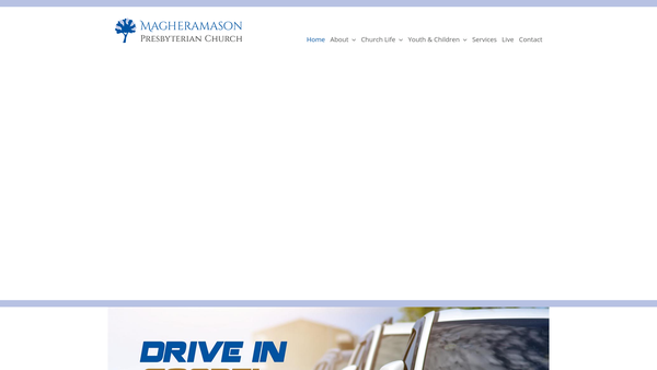 Screenshot of the Magheramason Congregation of the Presbyterian Church in Ireland website