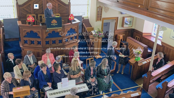 Screenshot of the Grange with Craigmore Congregation of the Presbyterian Church in Ireland website