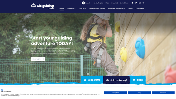 Screenshot of the 1st Randalstown Brownies website
