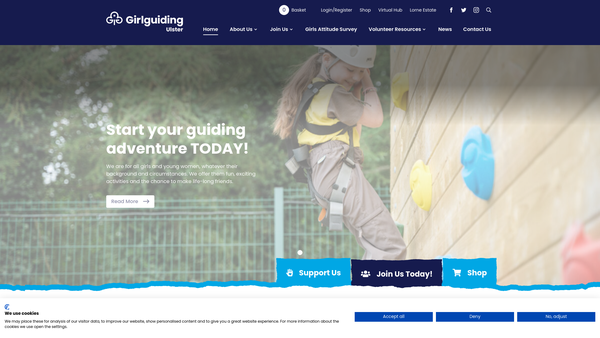 Screenshot of the Girlguiding Carrickfergus District website