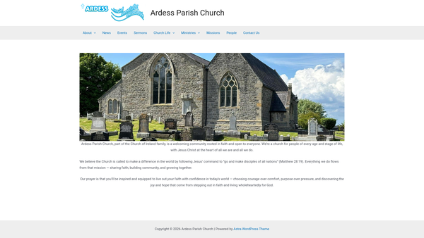 Screenshot of the Kesh/Ardess/Magheraculmoney/St Mary/Clogher/Church of Ireland website