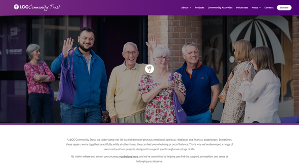 Screenshot of the LCC Community Trust website
