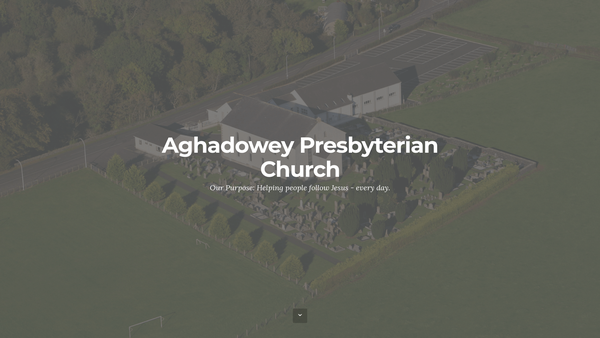 Screenshot of the Aghadowey Congregation of the Presbyterian Church in Ireland website