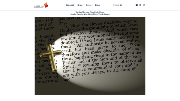 Screenshot of the Terrace Row Congregation of the Presbyterian Church in Ireland website