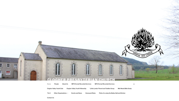 Screenshot of the Clogher Congregation of the Presbyterian Church in Ireland website