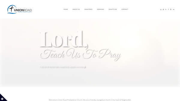Screenshot of the Magherafelt - Union Road Congregation of the Presbyterian Church in Ireland website