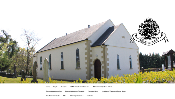 Screenshot of the Glenhoy Congregation of the Presbyterian Church in Ireland website