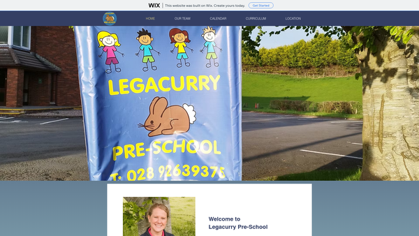 Screenshot of the Legacurry Pre-School website