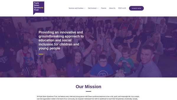 Screenshot of the Foyle Down Syndrome Trust Limited website