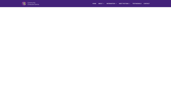 Screenshot of the Happy Days Community Childcare Centre website