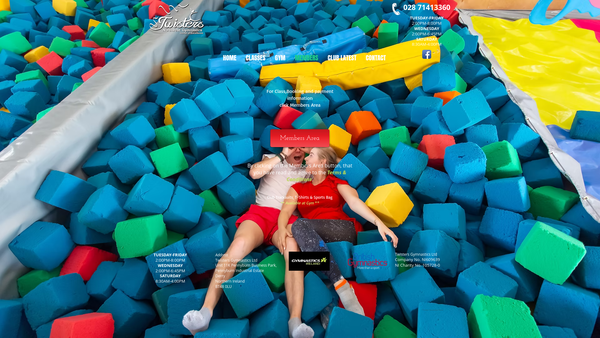 Screenshot of the Twisters Gymnastics Ltd website
