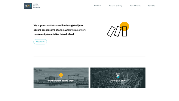Screenshot of the Social Change Initiative website