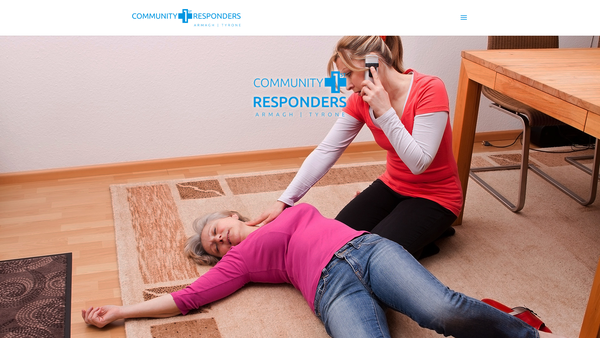 Screenshot of the Community First Responders County Armagh &Tyrone website