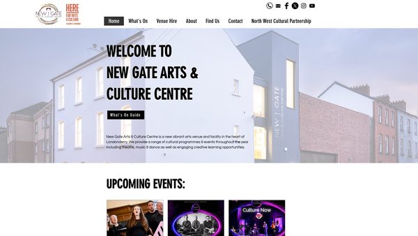 Screenshot of the North West Cultural Partnership website
