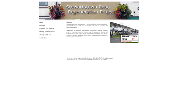 Screenshot of the Stewartstown Road Regeneration Project website