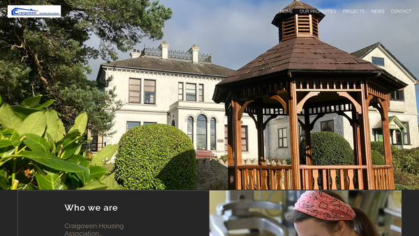 Screenshot of the Craigowen Housing Association Limited website
