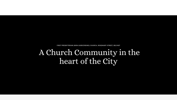 Screenshot of the First Non Subscribing Presbyterian Church Belfast website