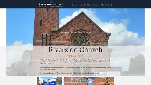 Screenshot of the Riverside Reformed Presbyterian Church website