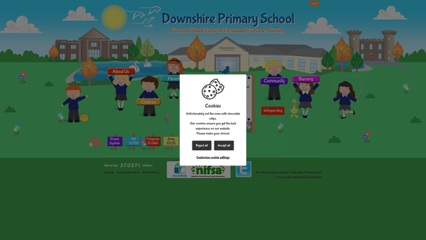 Screenshot of the Downshire Primary School PTA website
