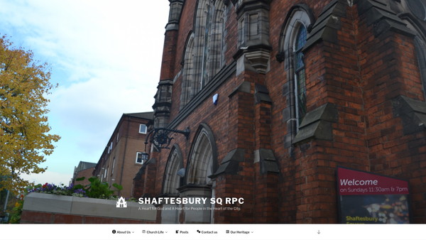 Screenshot of the Shaftesbury Square Reformed Presbyterian Church website