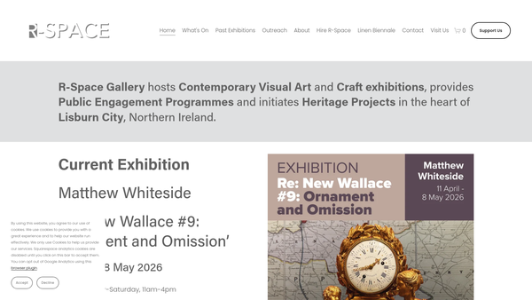 Screenshot of the R-Space Gallery website