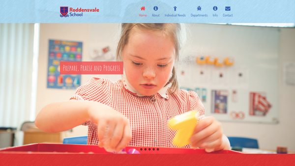 Screenshot of the Roddensvale Parents and Friends Association website