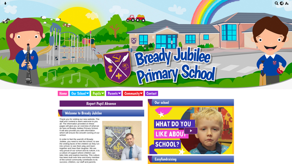 Screenshot of the Friends of Bready Jubilee PTA website