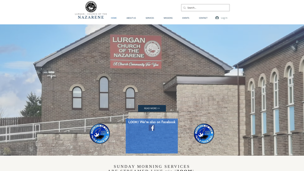 Screenshot of the Lurgan Church of the Nazarene website