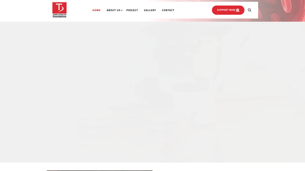 Screenshot of the TunMicro Sickle Cell Foundation website