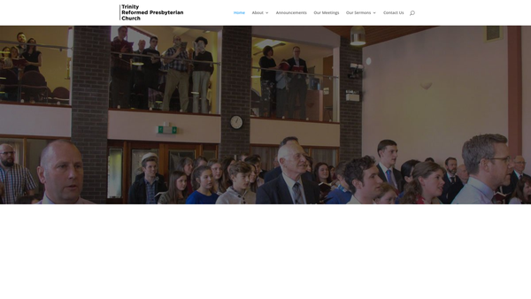 Screenshot of the Trinity Reformed Presbyterian Church website