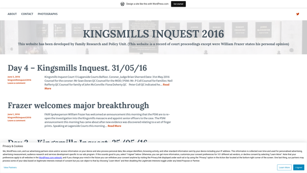 Screenshot of the Family Research & Policy Unit website