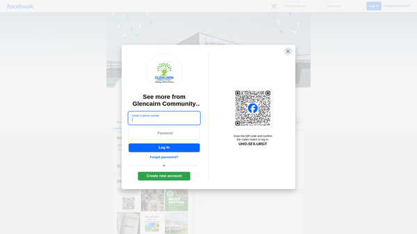 Screenshot of the Glencairn Community Project website