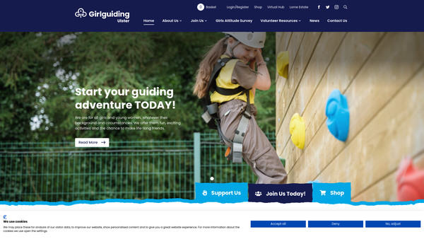 Screenshot of the 1st Portrush Brownies website