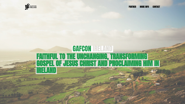 Screenshot of the Gafcon Ireland website