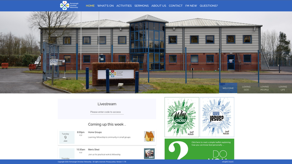 Screenshot of the Fermanagh Christian Fellowship website