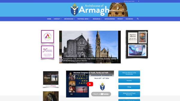 Screenshot of the St. Patrick's Archdiocesan Trust Limited website
