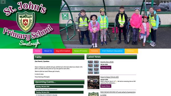 Screenshot of the St John's Bright Start website