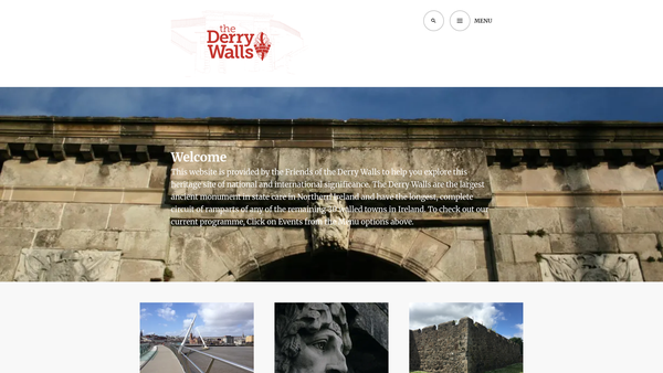 Screenshot of the Friends of the Derry Walls website
