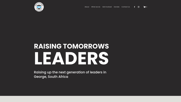 Screenshot of the Sports Academy George Trust website
