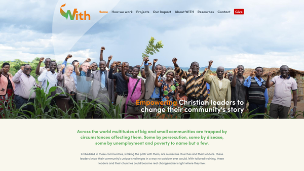 Screenshot of the With website