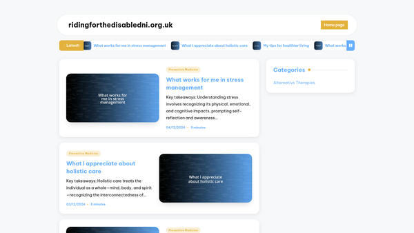 Screenshot of the Riding for the Disabled Association (Armagh) Limited website
