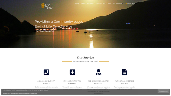 Screenshot of the Life and Time website