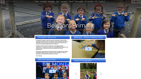 Screenshot of the Belmont PTA website