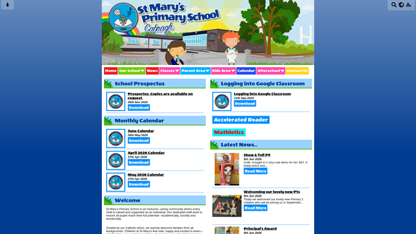 Screenshot of the Friends of Cabragh website