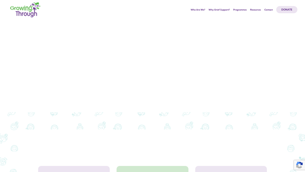 Screenshot of the Growing Through (UK and Eire) website