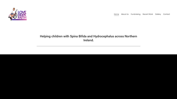 Screenshot of the LoveHope&faith website