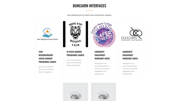 Screenshot of the Duncairn Community Partnership website