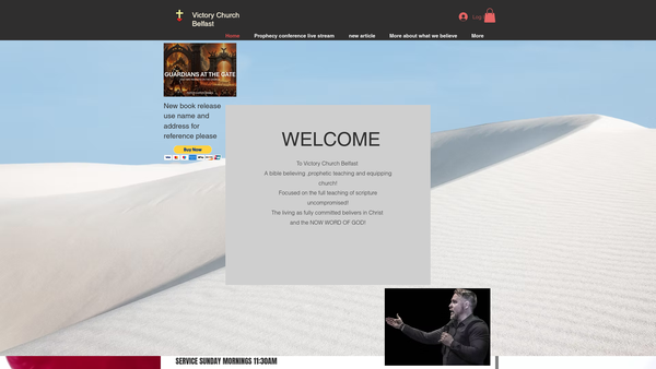 Screenshot of the Victory Church Belfast website