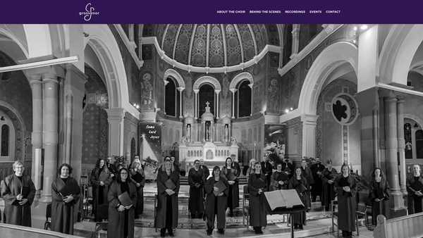 Screenshot of the Grosvenor Chorale website